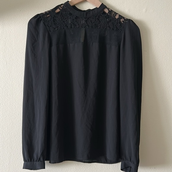 Express Black Lace Detail Top / Closet Staples - Picture 1 of 6